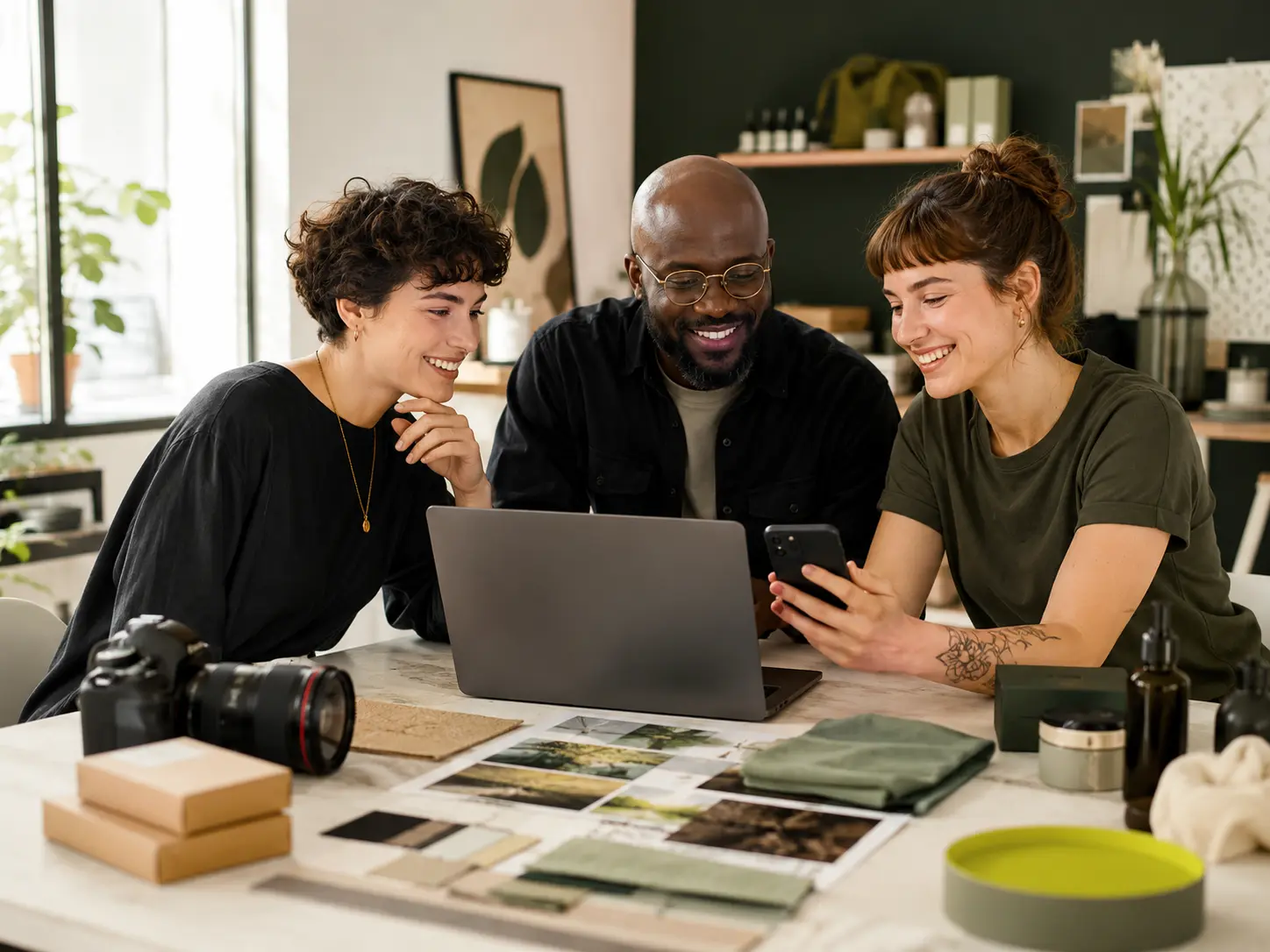 A small team turning one job into a month of social media posts